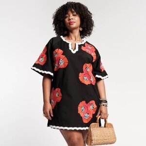 Frances Valentine Charming Caftan Mini - Japanese Poppy XL NWT